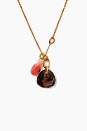 Smoky Quartz Mix Charm Necklace at Chan Luu